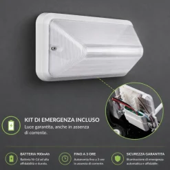 Applique Da Esterno-Selezionato da Mazzolaluce Applique da esterno bianca led 8,5w cct con sensore di movimento crepuscolare ip66