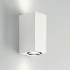 Applique Da Esterno-IsyLuce Applique da esterno bianco squadrato
