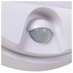 Applique Da Esterno-Selezionato da Mazzolaluce Applique da esterno bianco piatto con sensore movimento crepuscolare