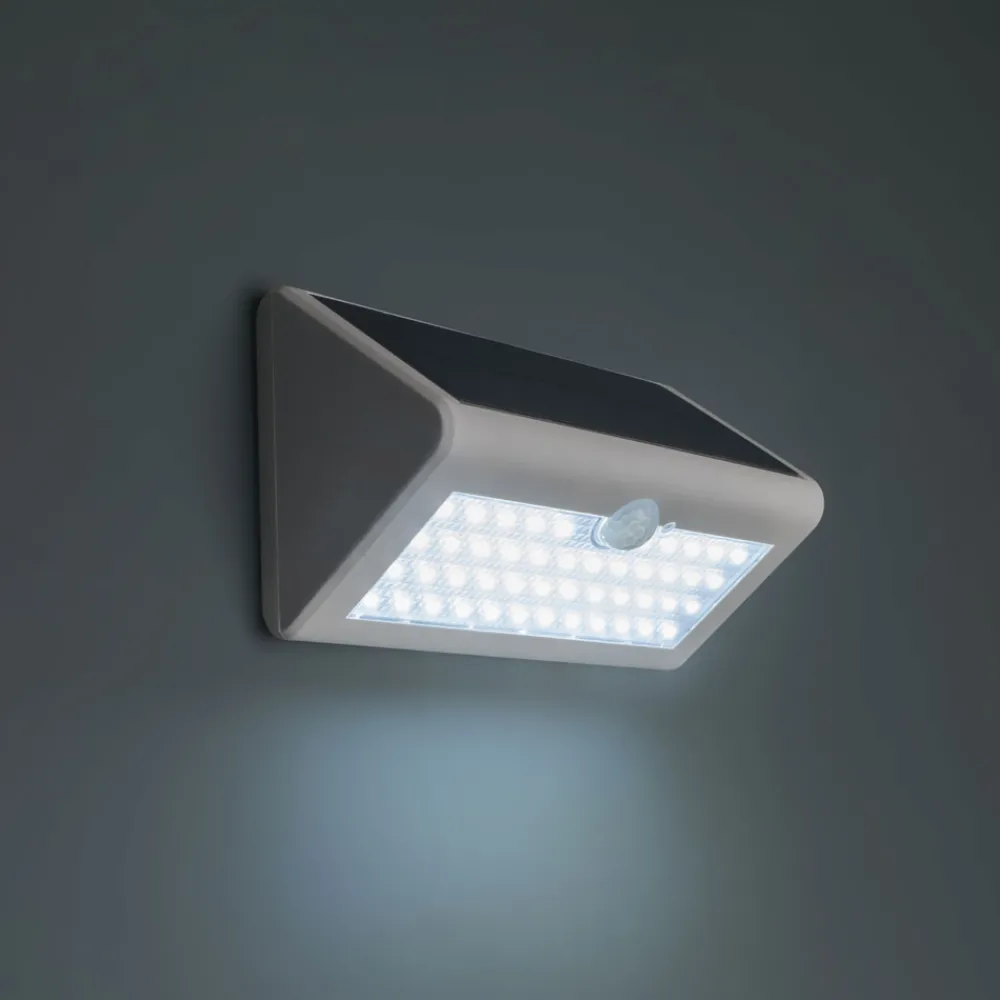 Applique Da Esterno-Vivida International Applique da esterno bianco solare sensore di movimento 6w 6000k vivida
