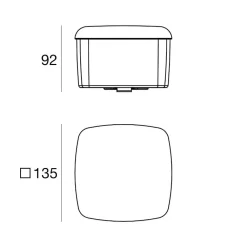 Applique Da Esterno-Linea Light Applique da esterno biemissione ip65 bianca miniwhite