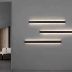 Applique Da Esterno-Selezionato da Mazzolaluce Applique da esterno 120cm led 44w 3000k rettangolare nero