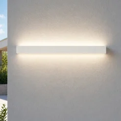 Applique Da Esterno-Selezionato da Mazzolaluce Applique da esterno 120cm moderna led 48w 3000k rettangolare bianco