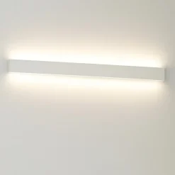 Applique Da Esterno-Selezionato da Mazzolaluce Applique da esterno 120cm moderna led 48w 3000k rettangolare bianco