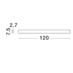 Applique Da Esterno-Selezionato da Mazzolaluce Applique da esterno 120cm moderna led 48w 3000k rettangolare bianco
