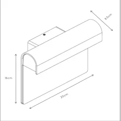 Applique Da Esterno-Selezionato da Mazzolaluce Applique da esterno con numero civico nero led 8w 3000k