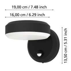 Applique Da Esterno-Selezionato da Mazzolaluce Applique da esterno con sensore di movimento e crepuscolare led 3000k ip44