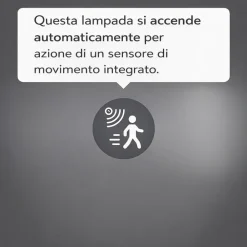 Applique Da Esterno-Selezionato da Mazzolaluce Applique da esterno con sensore movimento led 8w 3000k antracite anti corrosione