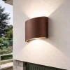 Applique Da Esterno-Ondaluce Applique da esterno corten led biemissione 3000k nevio