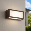 Applique Da Esterno-IsyLuce Applique da esterno corten moderna rettangolare deco
