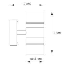 Applique Da Esterno-Selezionato da Mazzolaluce Applique da esterno cromo satinato moderno luce biemissione