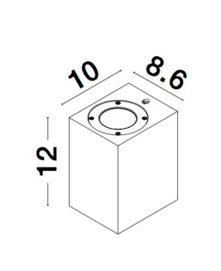 Applique Da Esterno-Selezionato da Mazzolaluce Applique da esterno cubo cemento