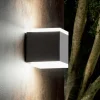 Applique Da Esterno-Selezionato da Mazzolaluce Applique da esterno cubo grafite moderno biemissione led 14w 3000k