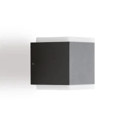 Applique Da Esterno-Selezionato da Mazzolaluce Applique da esterno cubo grafite moderno biemissione led 14w 3000k