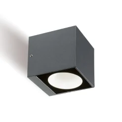 Applique Da Esterno-Selezionato da Mazzolaluce Applique da esterno cubo grafite led 6w 4000k moderna ip54