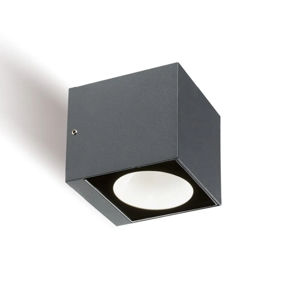 Applique Da Esterno-Selezionato da Mazzolaluce Applique da esterno cubo grafite led 12w 3000k ip54