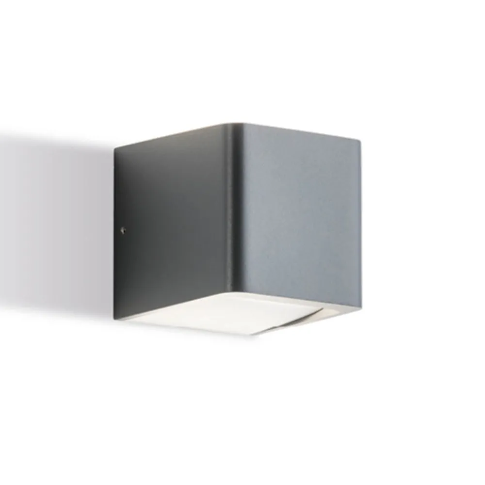 Applique Da Esterno-Selezionato da Mazzolaluce Applique da esterno cubo grafite led 13w 3000k biemissione ip65
