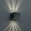 Applique Da Esterno-Selezionato da Mazzolaluce Applique da esterno cubo nero 4w 3000k fasci di luce regolabili