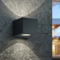 Applique Da Esterno-Selezionato da Mazzolaluce Applique da esterno cubo nero 4w 3000k fasci di luce regolabili