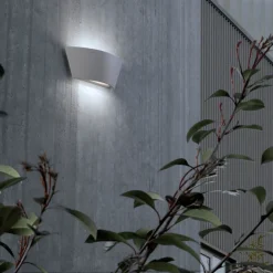 Applique Da Esterno-Selezionato da Mazzolaluce Applique da esterno curva bianca led 6w 4000k biemissione ip65