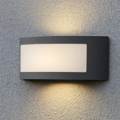 Applique Da Esterno-Selezionato da Mazzolaluce Applique da esterno design curva grigio antracite