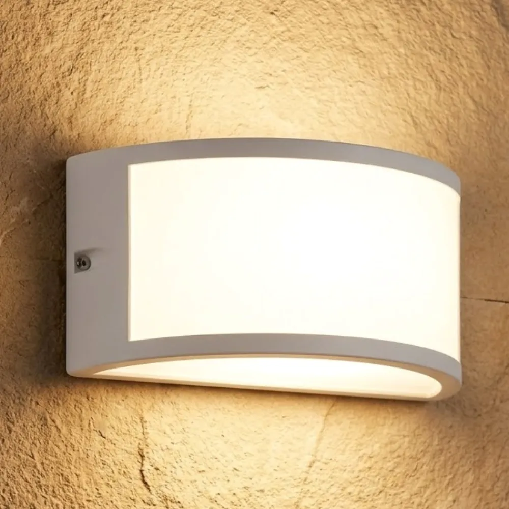 Applique Da Esterno-Selezionato da Mazzolaluce Applique da esterno design curvo bianco led 3000k ip65