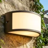 Applique Da Esterno-Selezionato da Mazzolaluce Applique da esterno design curvo color caffè led 4000k ip65
