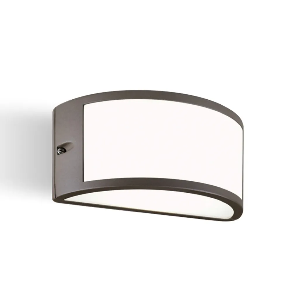 Applique Da Esterno-Selezionato da Mazzolaluce Applique da esterno design curvo color caffè led 4000k ip65
