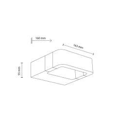 Applique Da Esterno-Selezionato da Mazzolaluce Applique da esterno design moderno grigio antracite led 10w 3000k ip54