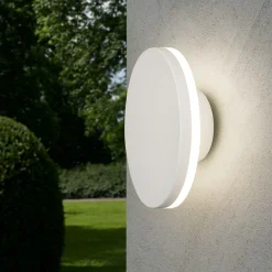 Applique Da Esterno-Selezionato da Mazzolaluce Applique da esterno disco bianco led 9,6w 3000k