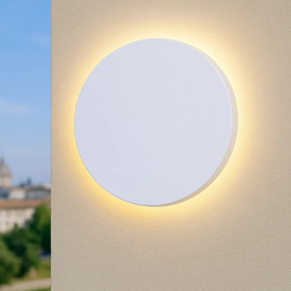 Applique Da Esterno-Selezionato da Mazzolaluce Applique da esterno disco led 7w 3000k bianco