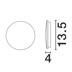 Applique Da Esterno-Selezionato da Mazzolaluce Applique da esterno disco led 7w 3000k bianco