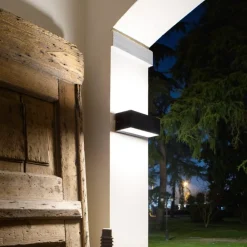 Applique Da Esterno-Ondaluce Applique da esterno falco led 4000k 12w rettangolare moderna