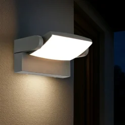 Applique Da Esterno-Selezionato da Mazzolaluce Applique da esterno girevole grigio scuro moderno led 12w 3000k
