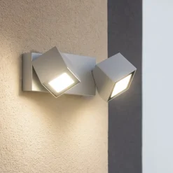 Applique Da Esterno-Ondaluce Applique da esterno grigia ip54 ap steve led 4000k orientabili