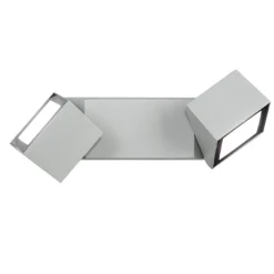 Applique Da Esterno-Ondaluce Applique da esterno grigia ip54 ap steve led 4000k orientabili