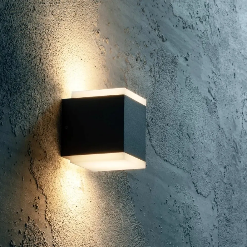 Applique Da Esterno-Gea Luce Applique da esterno ip65 antracite led cct