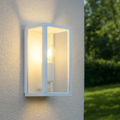 Applique Da Esterno-Selezionato da Mazzolaluce Applique da esterno ip44 in vetro alluminio pressofuso bianco