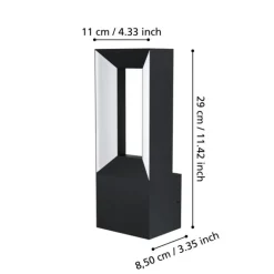 Applique Da Esterno-Selezionato da Mazzolaluce Applique da esterno ip44 nera moderna led 3000k