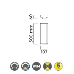 Applique Da Esterno-Selezionato da Mazzolaluce Applique da esterno led antracite ip54 anti corrosione