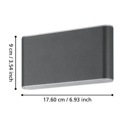 Applique Da Esterno-Selezionato da Mazzolaluce Applique da esterno led cct antracite ip65 17cm