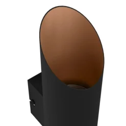 Applique Da Esterno-Selezionato da Mazzolaluce Applique da esterno led 3000k ip44 nero e rame doppio fascio