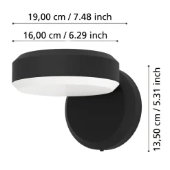 Applique Da Esterno-Selezionato da Mazzolaluce Applique da esterno led 3000k ip54 nera moderna
