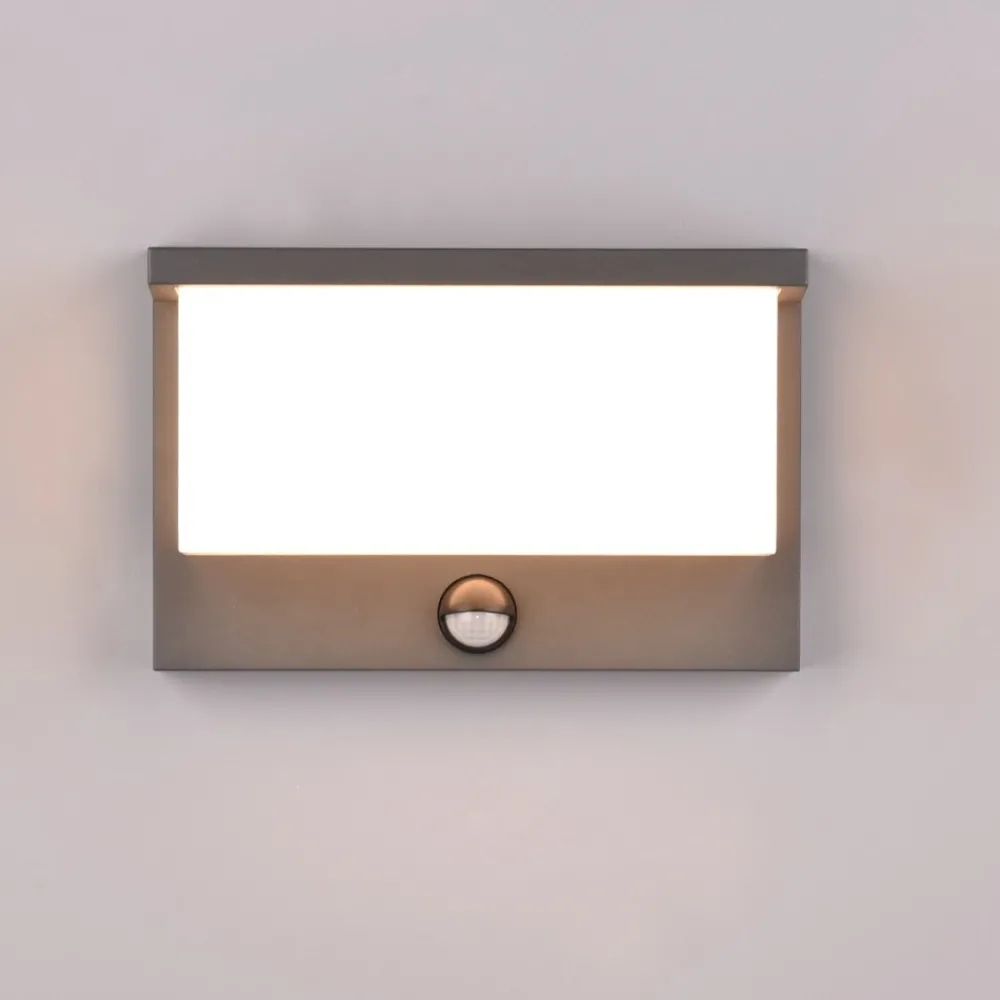 Applique Da Esterno-Selezionato da Mazzolaluce Applique da esterno led 3000k moderna antracite con sensore di movimento