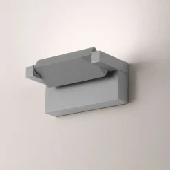 Applique Da Esterno-Perenz Illuminazione Applique da esterno led 2ow cct grigio cemento orientabile perenz display ip65