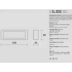 Applique Da Esterno-IsyLuce Applique da esterno led 12w 4000k antracite