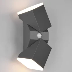 Applique Da Esterno-Selezionato da Mazzolaluce Applique da esterno led 14w 3000k antracite con sensore di movimento
