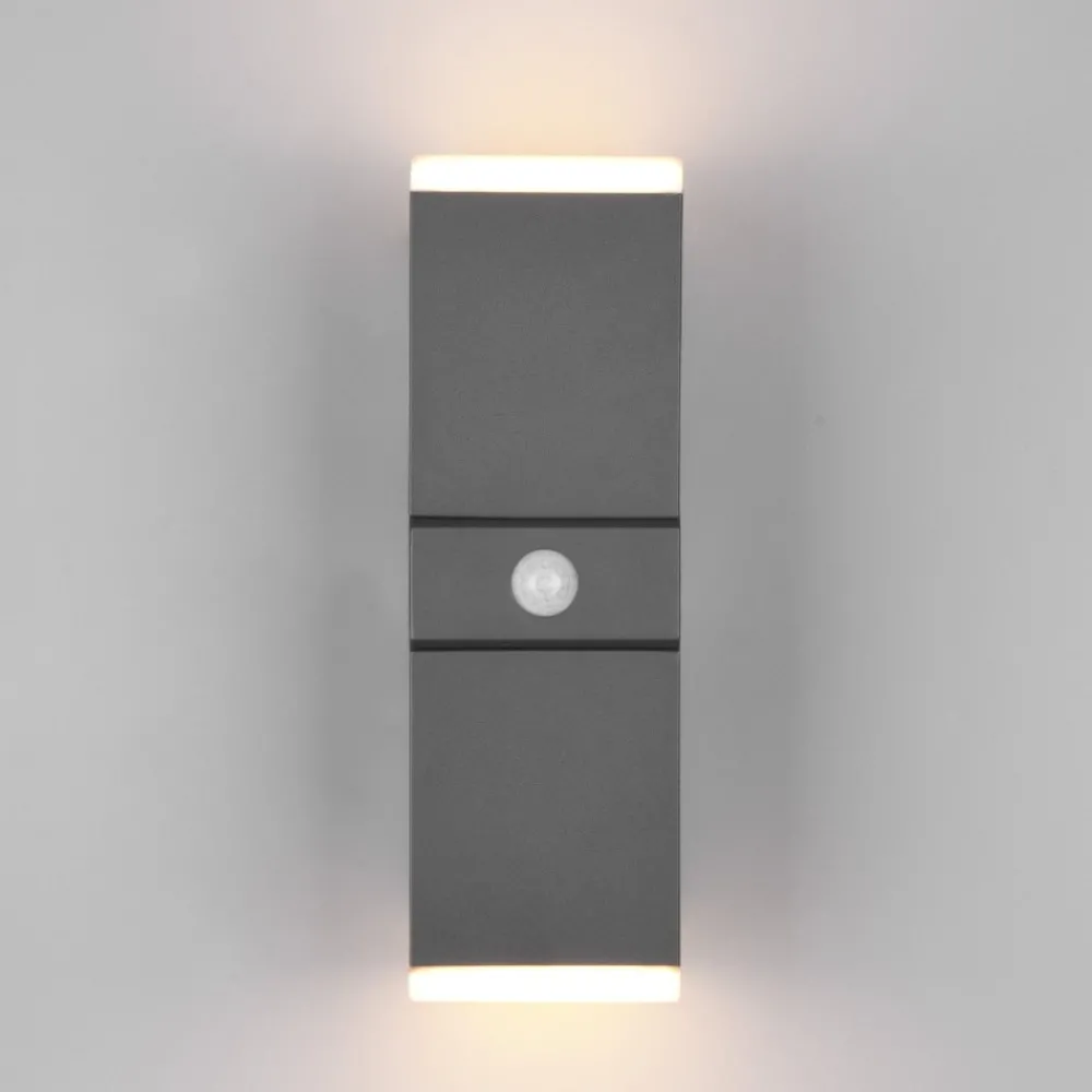Applique Da Esterno-Selezionato da Mazzolaluce Applique da esterno led 14w 3000k antracite con sensore di movimento