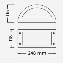 Applique Da Esterno-Selezionato da Mazzolaluce Applique da esterno led 12w 3000k bianca