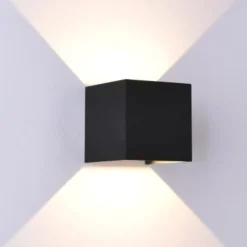 Applique Da Esterno-Selezionato da Mazzolaluce Applique da esterno led 20w 3000k cubo xl nero